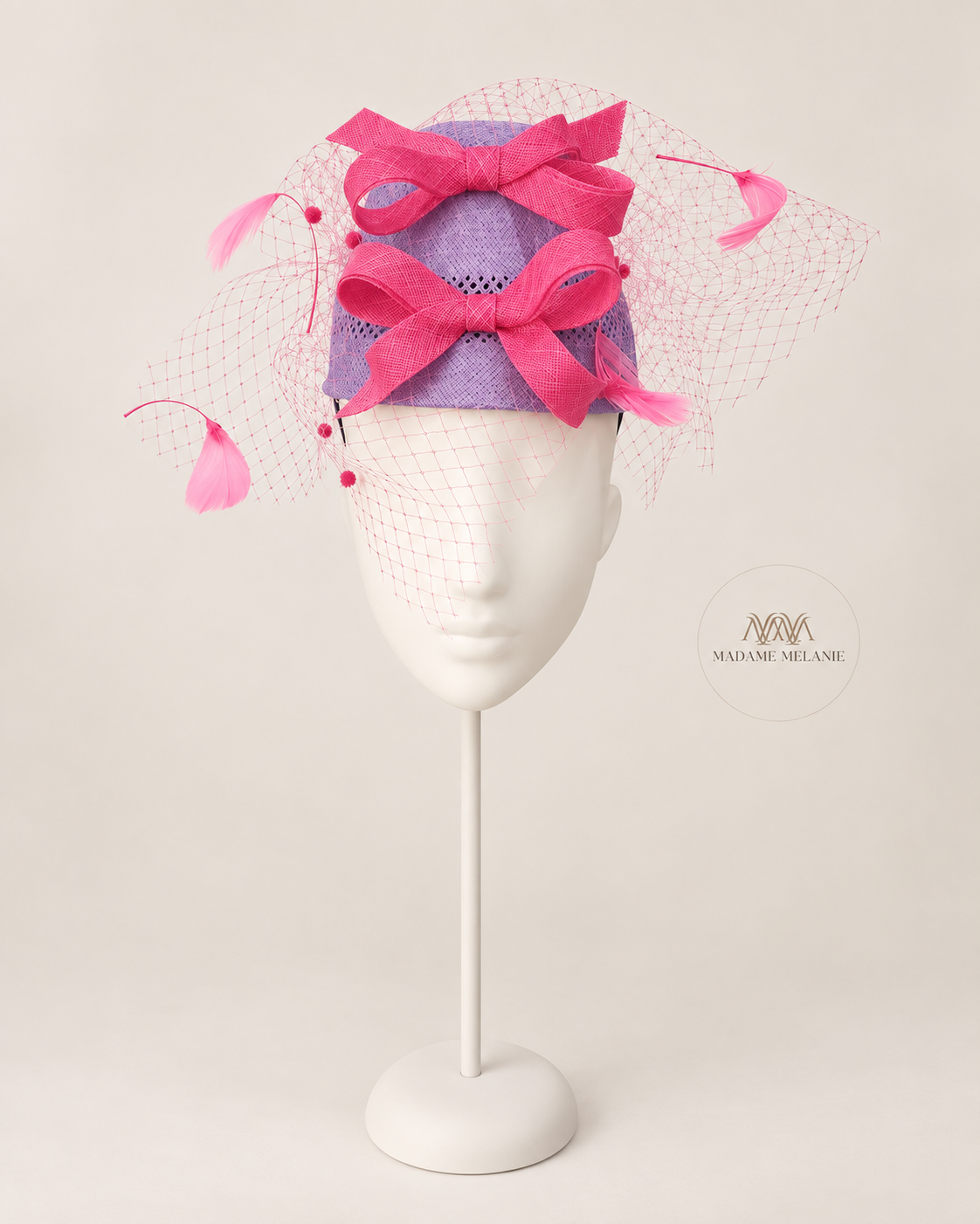 Lilac and Fuschia Bow