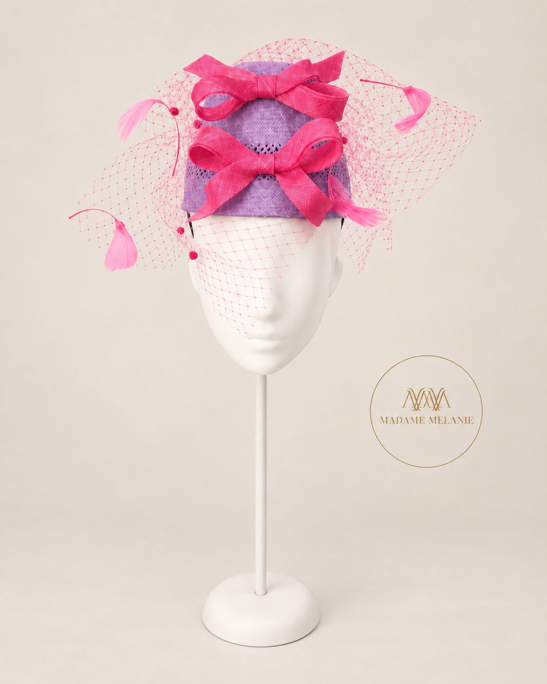 Lilac and Fuschia Bow