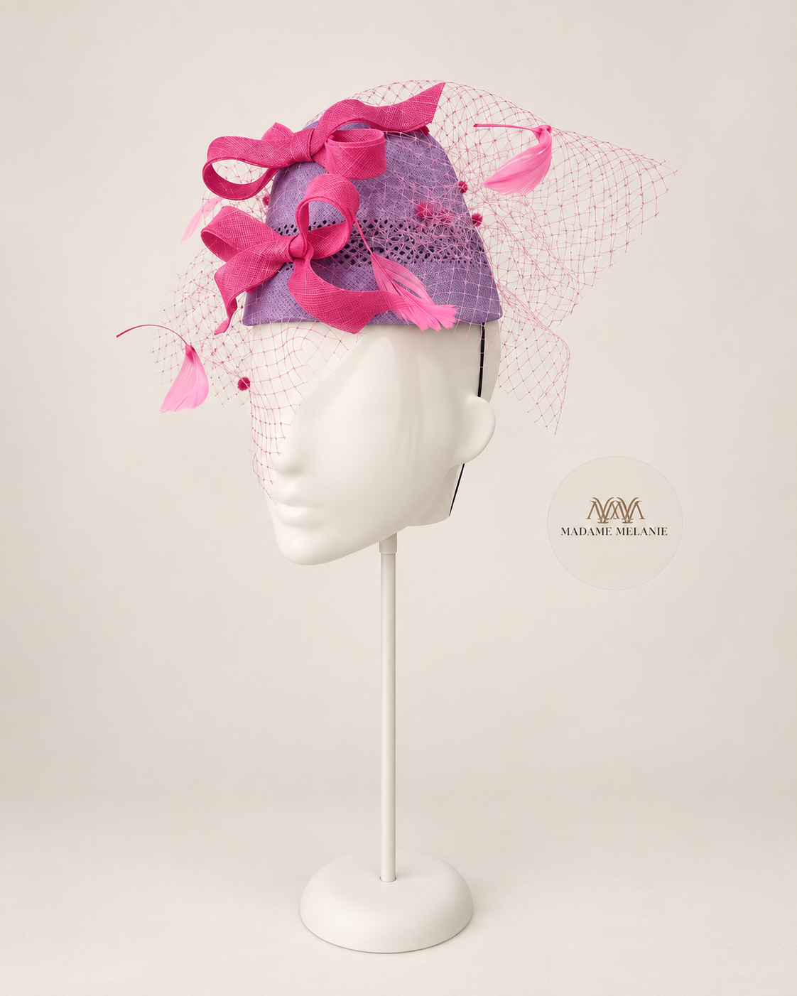 Lilac and Fuschia Bow